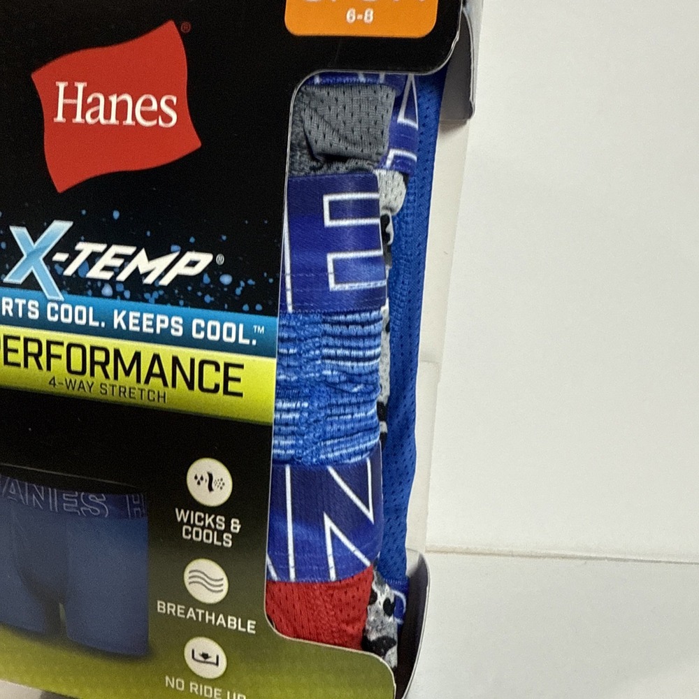 Hanes Boys' Mesh Stretch X-Temp Tagless Boxer Briefs 5 Pack Size Small 6-8 - Picture 2 of 3